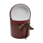 Customized Color Logo Size Christmas Gift Cylindrical Packaging Ribbon Paper Tube