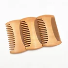 Pear Wood Woodwood Wooden Comb 2 Sided Pear Wood Wide Double Tooth Moustache Hair Wooden Beard Comb For Man