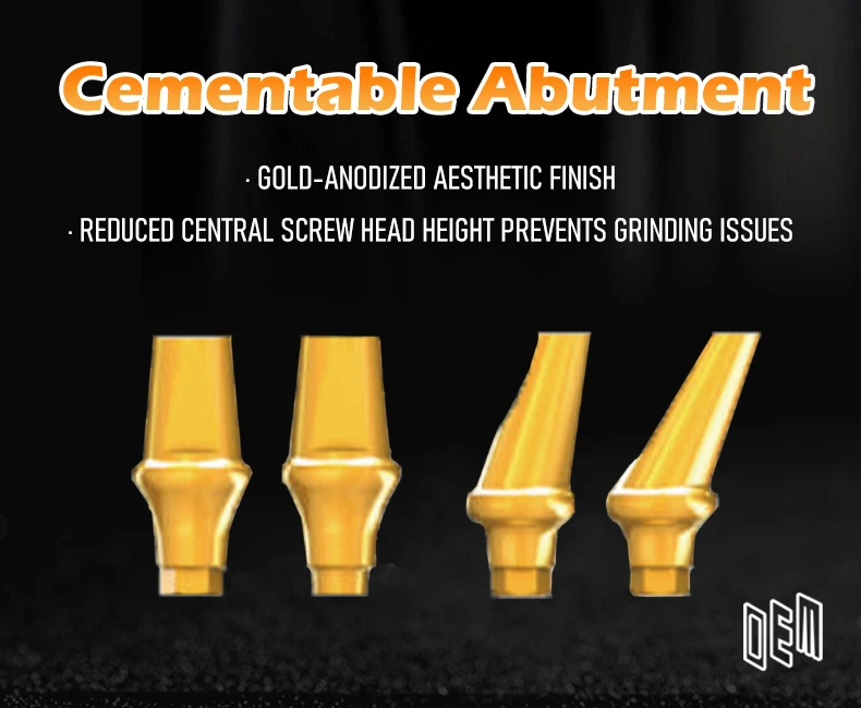 Megagen Bluediamond Best Price OEM Healing Abutment Closure Cap Impression Post Cementable Straight/Angled Implant Analog factory