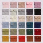 Jewelry Earrings PandaSew Custom Logo Microfiber Jewelry Bags With Button Small Earrings Jewelry Pouch