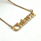 Letter Gold Plated Stainless Steel Custom Personalized Letter Number Necklace