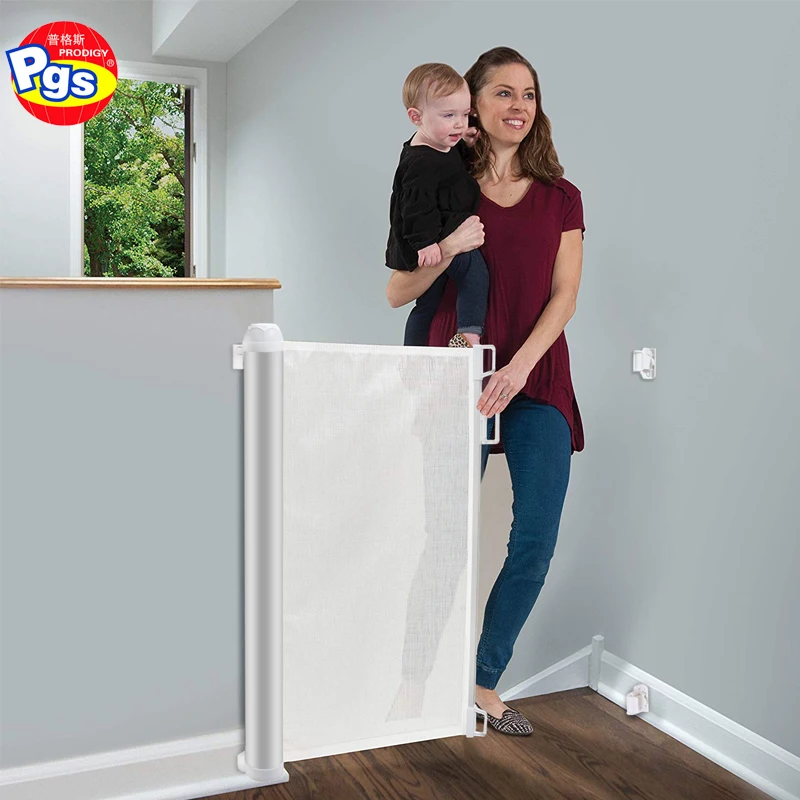 En1930 Certification Child Safety Retractable Baby Gates Safety 