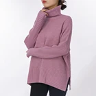 Women Turtleneck Sweater Women Women Over Size Turtleneck Chunk Ribbed Loose Plus Fit Anti Pilling Sweater