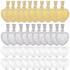 Bezel Pendant Bezel 40pcs/lot Peach Heart Cabochon Bezel Set Pendant Trays 25mm Cabochon Base Set