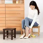 Wooden Bench Log Solid Wood Small Round Stool Wooden Stool Household Oak Bench Shoe Stool Household Doorstool