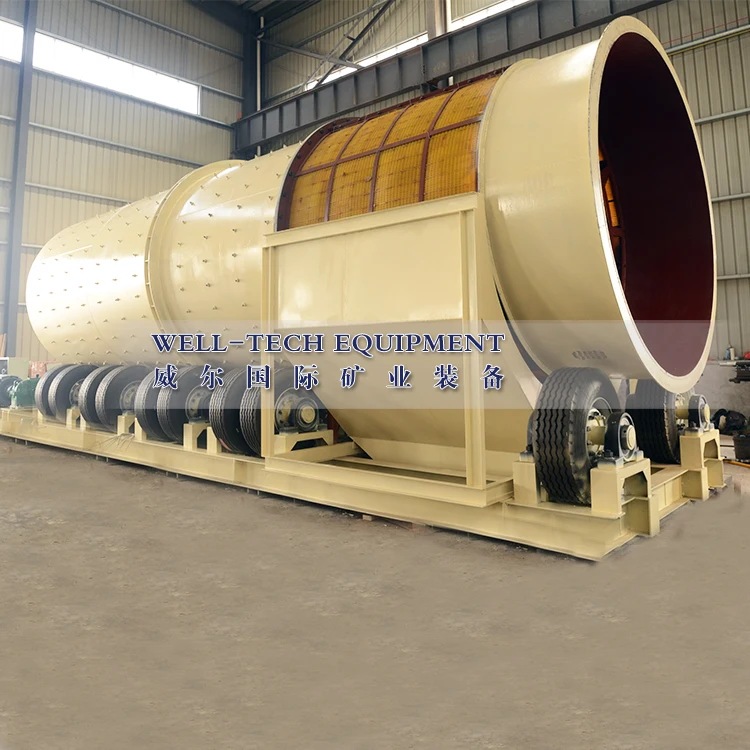 Big capacity heavy duty Rotary scrubber with thickness rubber liner washing sticky clay gold and diamond hot sell to Australia
