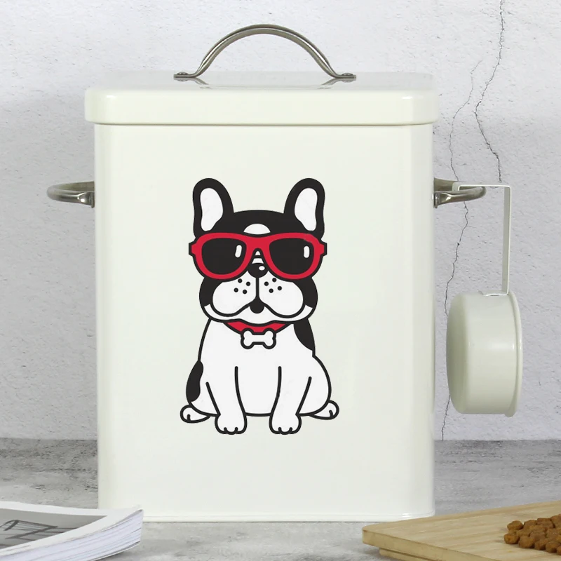 New Arrival Durable Metal Pet Food Storage Tin with Lid for Dog Food and Dog Treats