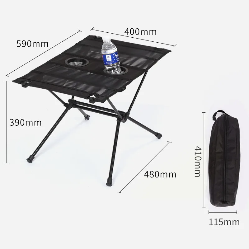 Outdoor folding table net yarn picnic table aluminum alloy bracket portable tent fishing Road trip dinning table