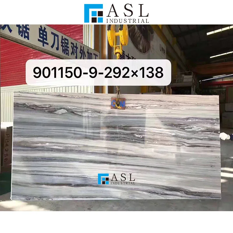 Best quality straight veins palissandro Italy marmara white light blue marble