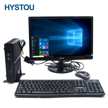 HYSTOU PC Factory 8 USB Dual Lan Core i3 i5 i7 PC All In One Gaming Desktop Mini Computer