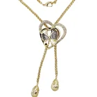 Pendants Fashion Gold Popular Long Cheap With Heart Multiple Love Pendants Girl Necklace For Birthday Gifts