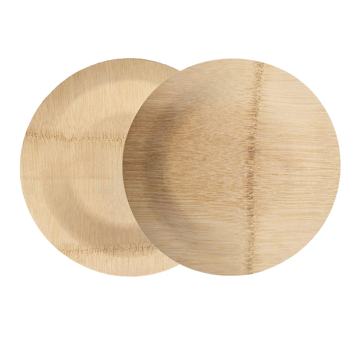Online Good Eco-Friendly Plates Heavy-Duty Quality Popular Product Natural Disposable Bamboo Dinner Plates