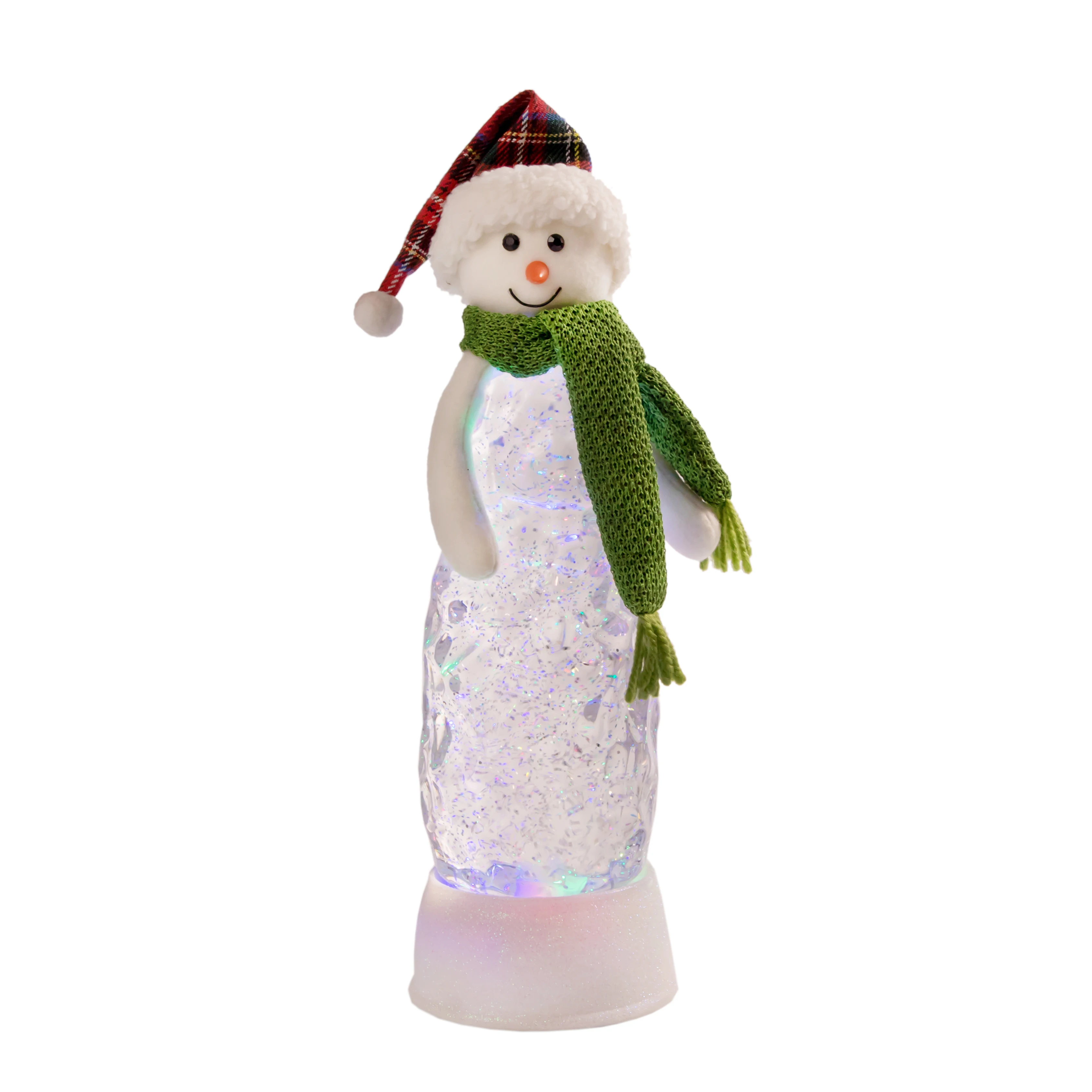 battery operated glitter snowman