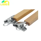 Hook Hanger Factory Wholesale Custom Non-Slip Wrought Iron Hook Clip Solid Wood Pants Rackhanger Hanger