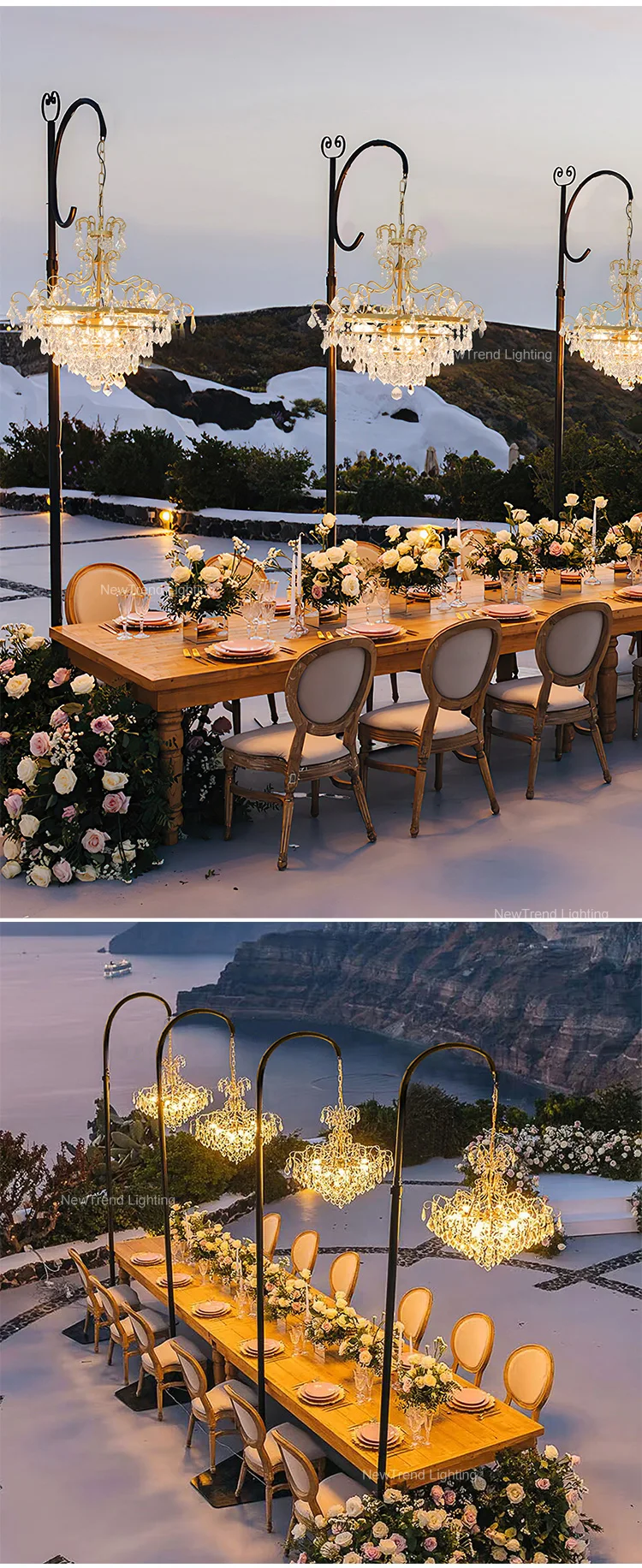 lc0918 wholesale wedding decoration road guid chandelier stand for wedding props floor lamp-2