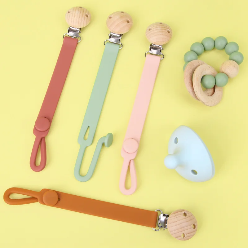 Baby Accessories Customized Pacifier Clip Silicone Baby Dummy Pacifier Holder Clips Chain Pacifier