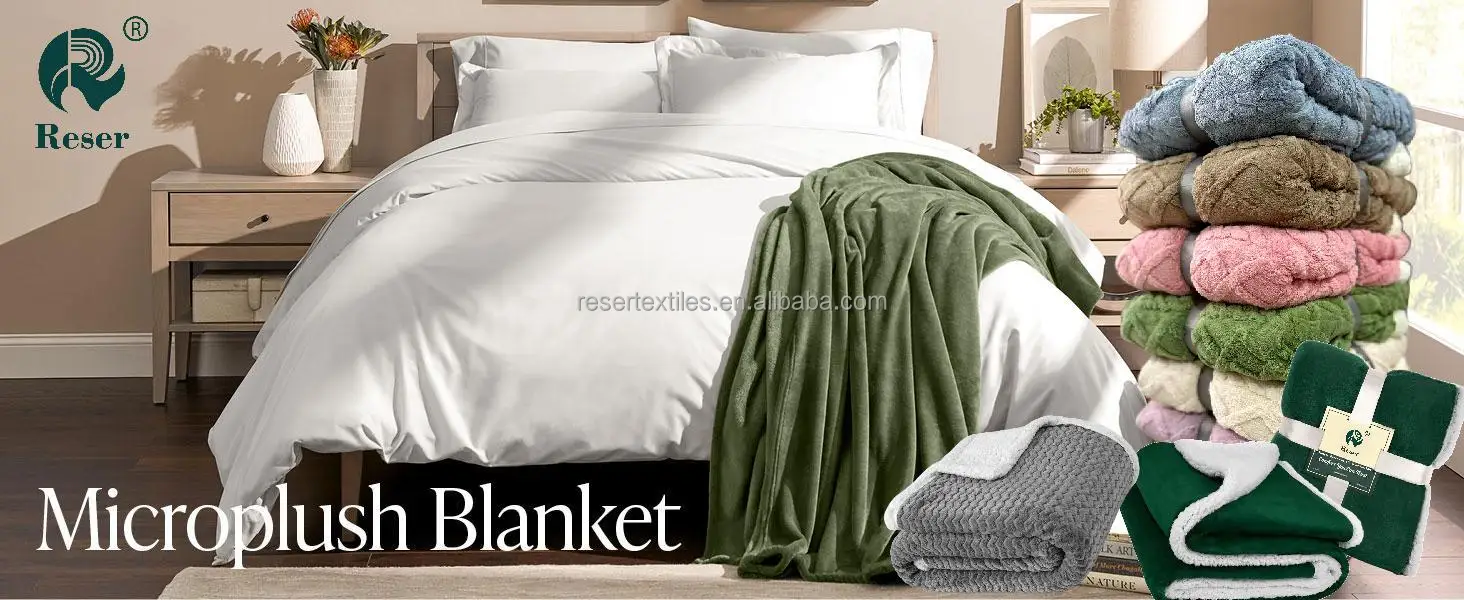 Ultra-Soft Luxury Home Knitted Modern Microplush Flannel Fleece Blanket Full/Queen Size Solid Cozy Warm Bed/Sofa/Couch Cover