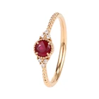 Ring Rings Hot Sale Rose Gold Ruby Ring Fine Ladies Cluster Moissanite Rings Wholesale