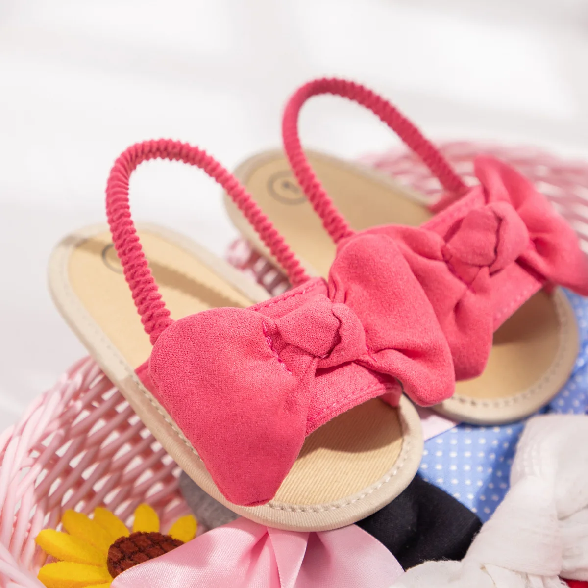 New Fashion Little Bow Girls Soft Sole Sandals Breathable and Anti-Slippery for Indoor Use Newborn Baby Girl Sandals Slippers manufacture