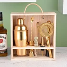 Cocktail Cocktail Shaker Bar Tools Set DX Popular Luxury Cocktail Shaker Barware Tools Gold Color Wine Accessories Bar Set