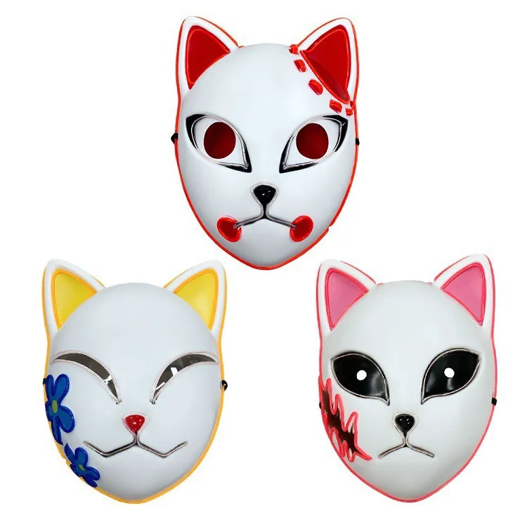 MB2 Light Up party Masks Halloween Party LED Flash Full Face Mask Cosplay Scary Masquerade mask