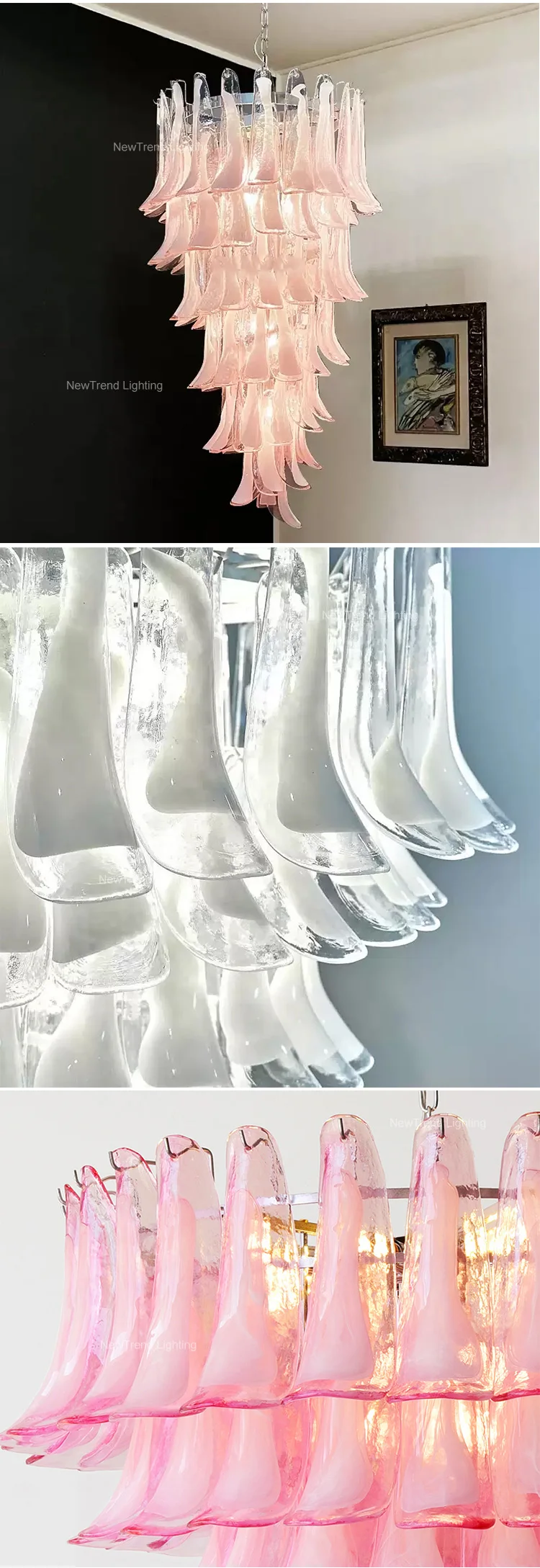 cpl 358 modern design custom indoor decoration lighting hotel villa wedding glass led chandelier -3