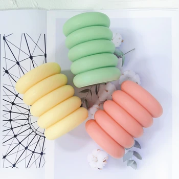 D90 DIY Geometric Cylinder Oval Stem Pillar Soap Mould Silicone Sphere Ball Taper Candle Mold