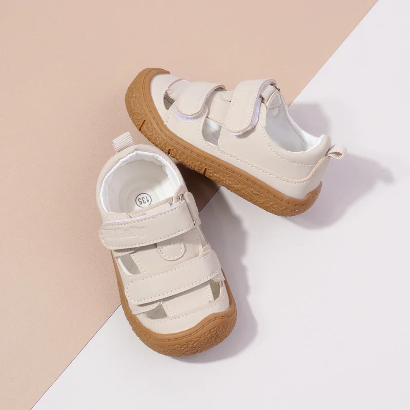 Hook&loop Summer Baby Girl Toddler Sandals Anti-Collision Toe Sound Baby Shoes When Walking manufacture