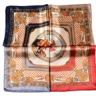 Digital Printed Factory Manufacturing Polyester Satin Women Square Custom Digital Printed Bandana Scarf