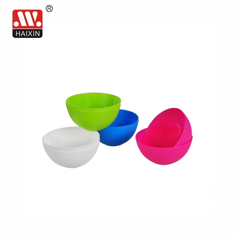 Promotional Food Grade Colorful Pp Customized Round Fruit Snack Plastic Salad Bowl