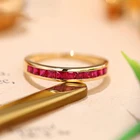 Yellow Gold Jewelry Ring Goldgold 18K Yellow Gold Jewelry Ruby Channel Setting Ring