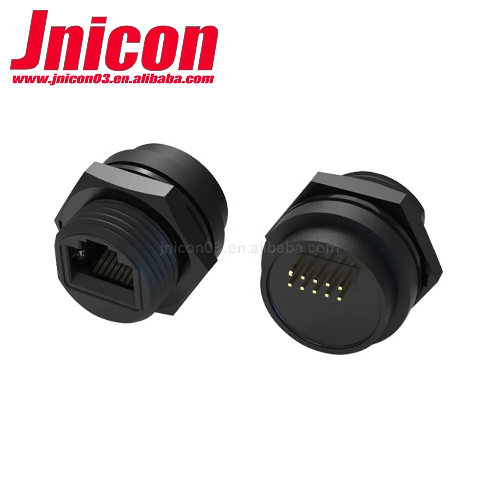 Jnicon Rj45 Connector Panel Mount Rj45 8p8c Rj45 Connector Board Signal