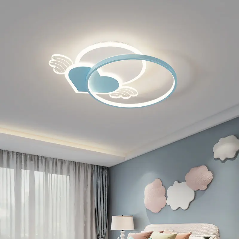 Pop Light Fitting Ceiling Nordic Children Room Bedroom Ceiling Lamp Creative Personality Heart Shaped LED Ceiling Light