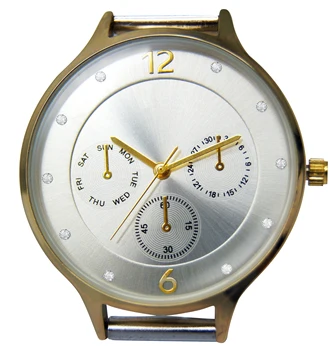 2020 cheap mesh silver and gold lady round metal watch