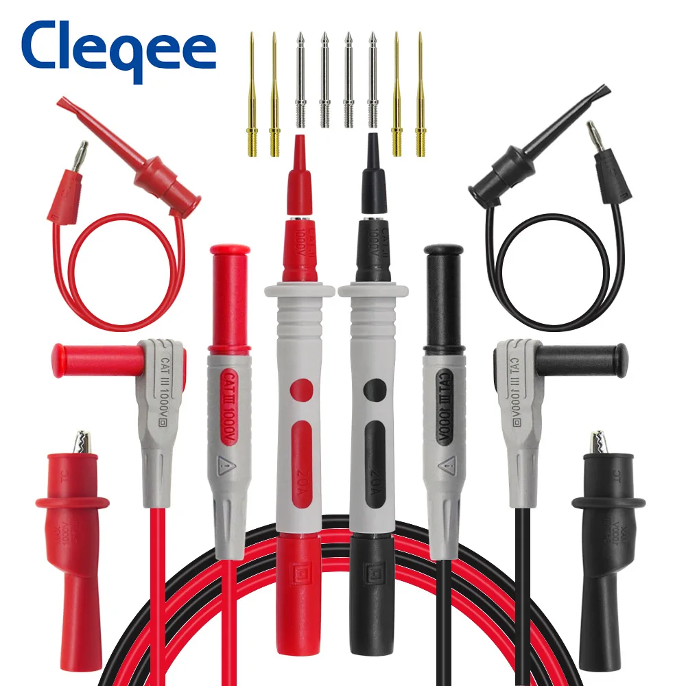 Connector Clamp Test Probe Hook Clip Multimeter Lead Wire Electronic Testing 
