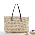 Straw Handbag Straw Rattan Woven Handmade Knitted Straw Women Handbag