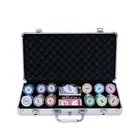 Poker Custom Texas Poker YH 300pcs/500pcs High Quality Clay Casino Poker Chips Set Custom Texas Poker Chips Set