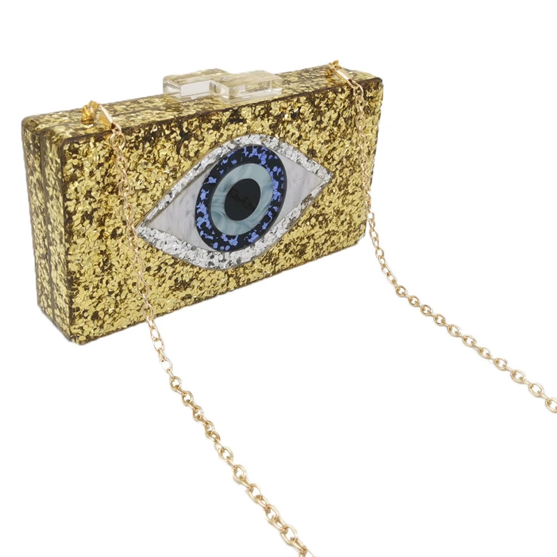 2021 fashion luxury evil eye evening bag women acrylic purse