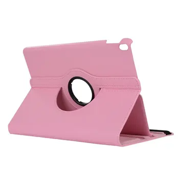 Slim and lightweight tpu pink 9.7inch pad cover for I pad with 360 degree rotating function