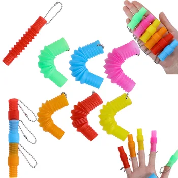 Pop Tubes Mini Sensory Fidget Party Favors Bulk Toys for Kids Stress Relief for ADHD ADD Toddler DIY Learning for Preschool