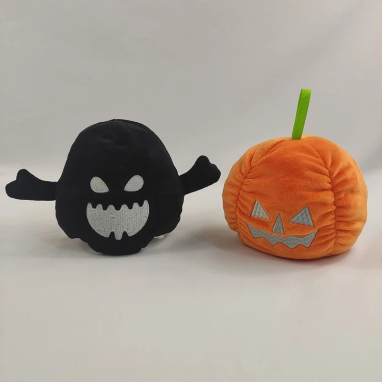 reversible jack o lantern plush