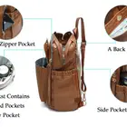 Leather Diaper Bag Multi-function Leather Diaper Bag Set OEM ODM