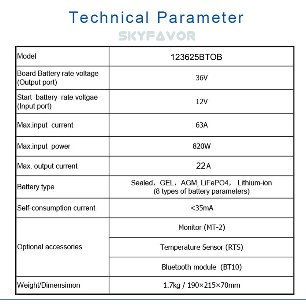 12V battery to 36V battery charger 22A on board automatic 12V DC-DC 36V battery charger for RV 4WD Camper Trailer Yacht
