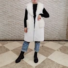 Leather Vest Latest Fashion Real Sheepskin Leather Turn-down Collar Australian Mouton Women Cool Vest