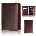 Leather Wallet High-Grade Business Multi-Card Passport Purse PU Ticket Holder Leather Embossing Wallet