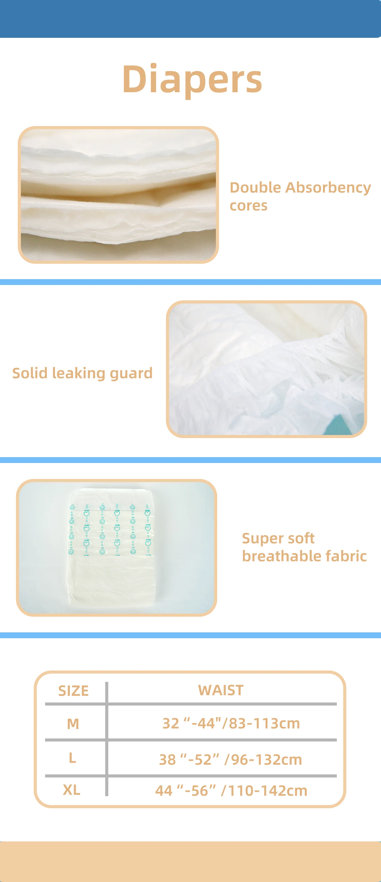 Adult Pull Up Diapers Diaper Panty Incontinente Pull Ups Diapers Large