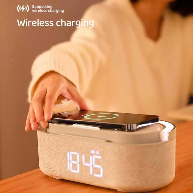 Wireless Charging Night Light Wireless Mobile Phone Charging Digital Alarm Clock Wireless Charger For iPhone