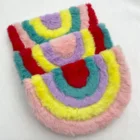 School School Kids Fashionable Hardcover Fluffy Plush Rainbow Jotter Diary Notebook With Faux Fur For Promotional Gifts