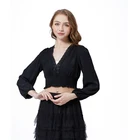 Summer Blouse Summer Summer Sexy Style Women's Lace Crop Shirt Top Blouse With Back Strap Decoration
