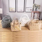 Wood Wood Wholesale Eco-Friendly Picnic Wicker / Wood Woven Storage Basket With Handle